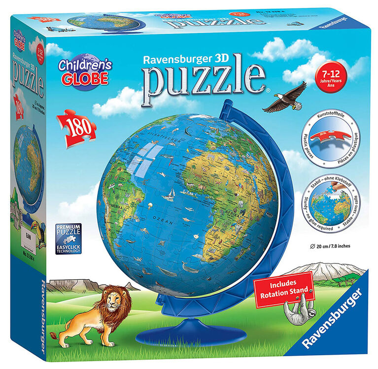 Ravensburger Childrens World Globe 180 Piece 3d Puzzle Toys R Us Canada