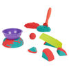 Kinetic Sand Mold n' Flow, 1.5lbs Red and Teal Play Sand, 3 Tools Sensory Toy