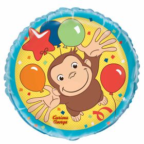 Ballon aluminium rond, 18 " - Curious George