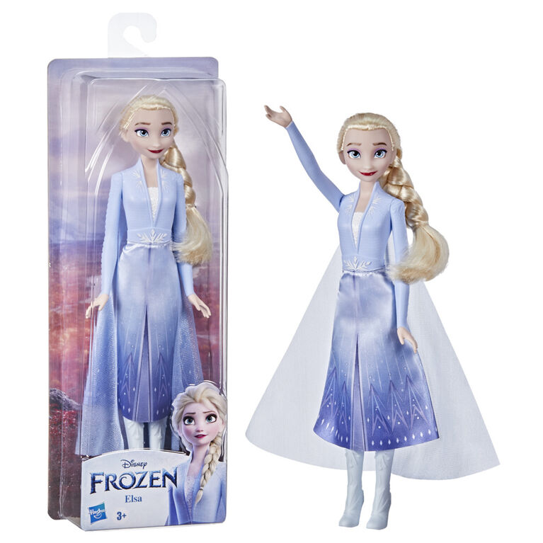 Disney La Reine des neiges 2, poupée mannequin Elsa avec jupe, bottes et longs cheveux blonds