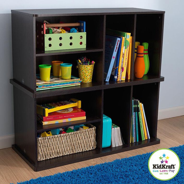 KidKraft Mueble de rangement avec tablettes- Expresso