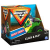 Monster Jam, Official Grave Digger Click and Flip Monster Truck, 1:43 Scale