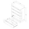 Reevo 4-Drawer Chest Dresser- Pure White