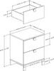 Spark 2-Drawer Nightstand - End Table with Storage- Chocolate