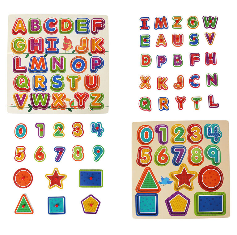 Alphabet, Numbers & Shapes Puzzles - 1 per order, assortment may vary (Each sold separately, selected at Random)