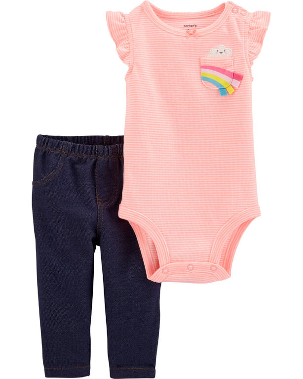 California Rainbow Stripes Baby Onesie