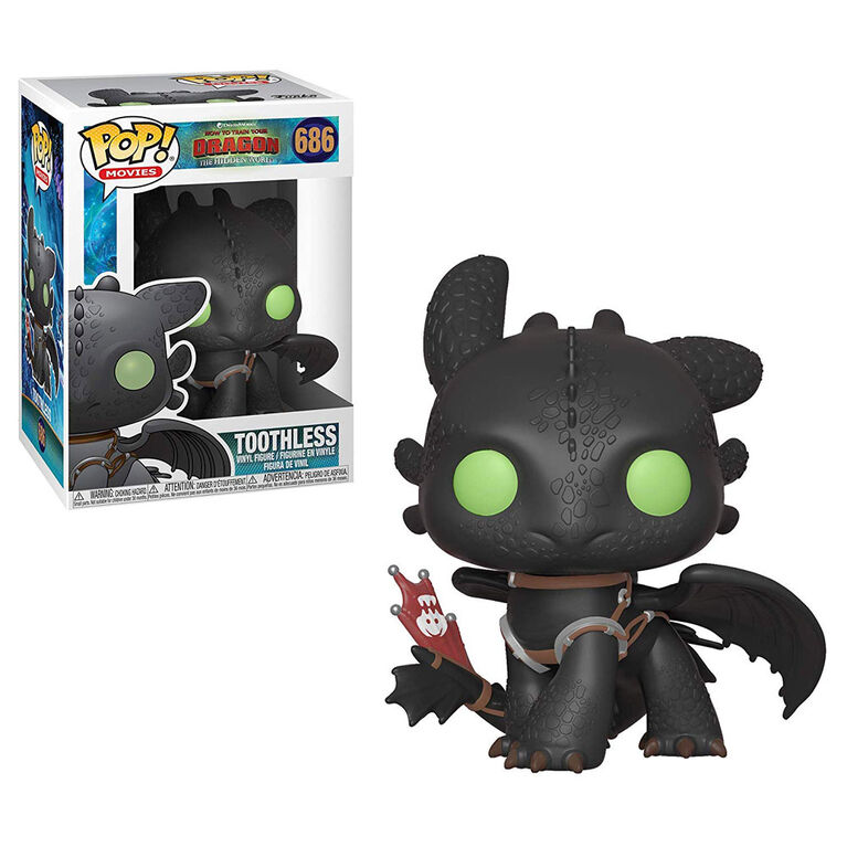 Figurine en vinyle Toothless de How To Train Your Dragon 3 par Funko POP!.