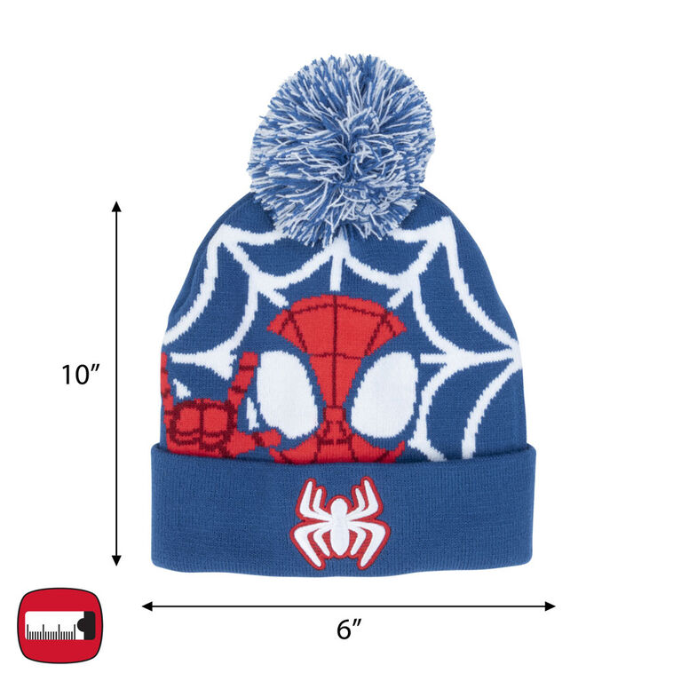 Marvel Spidey And His Amazing Friends Web Toque And Mitten Set Blue