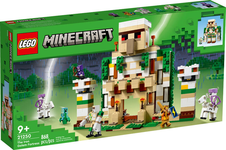 LEGO Minecraft The Iron Golem Fortress 21250 Building Toy Set (868 Pieces)