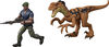Jurassic World Rebirth Duncan Kincaid & Velociraptor Figures Pack, 3.75-inch Scale