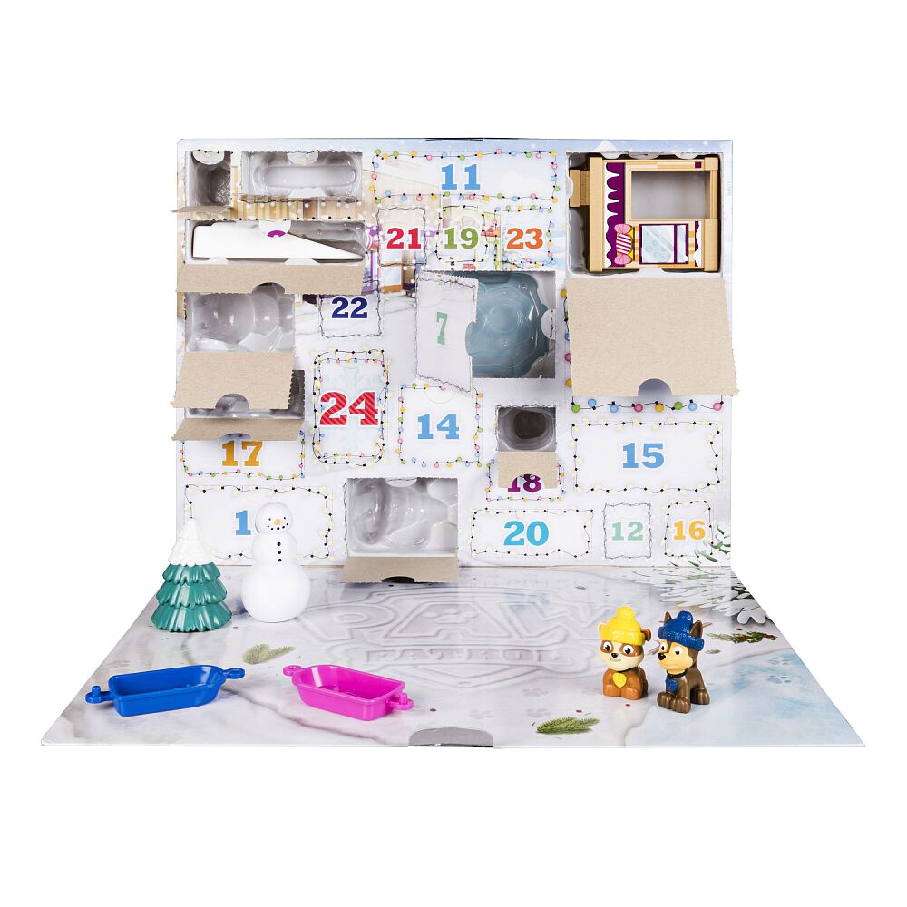 Paw patrol advent calendar with 24 collectible plastic figures hotsell