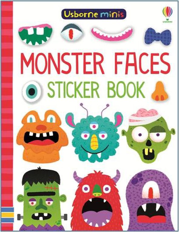 Usborne Minis Monster Faces Sticker Book - English Edition