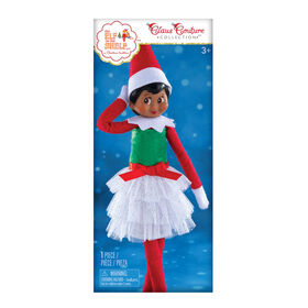 Elf on the Shelf : Robe festive chic sous le gui Claus Couture