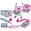 Ensemble de jeu pour poupée 21 pièces, motif Mint Heart