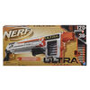 Nerf Ultra - Blaster Three, à pompe, chargeur intégré 8 fléchettes, 8 fléchettes Nerf Ultra, compatible uniquement avec fléchettes Nerf Ultra