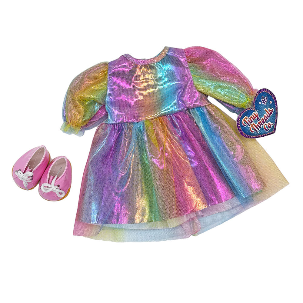 Rainbow Dress, and Shoes for 36cm Doll