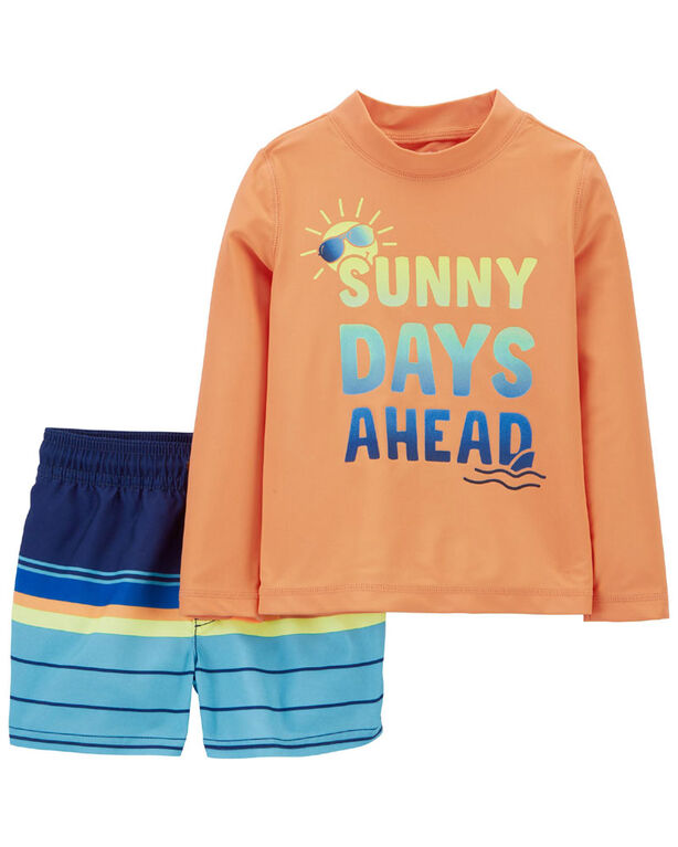 Ensemble maillot dermoprotecteur 2 pi&egrave;ces Carter&rsquo;s &laquo;&nbsp;Sunny Days Ahead&nbsp;&raquo; 
