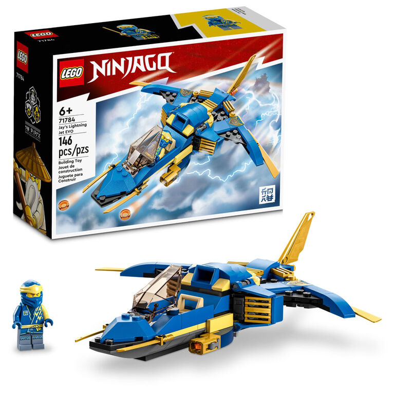 LEGO NINJAGO L'avion de foudre de Jay EVO 71784 Ensemble de jeu de construction (146 pièces)