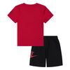 Nike French Terry Short Set - Black and Red Heather
