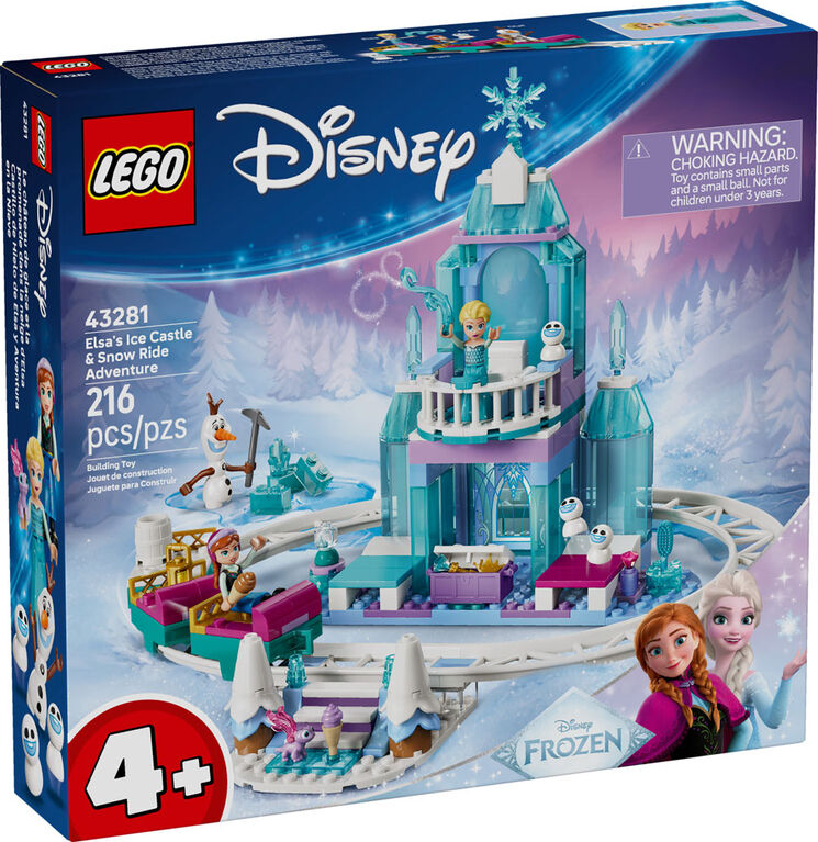 LEGO Disney Frozen Elsa's Ice Castle & Snow Ride Adventure Building Toy for Kids, Ages 4+ - 43281