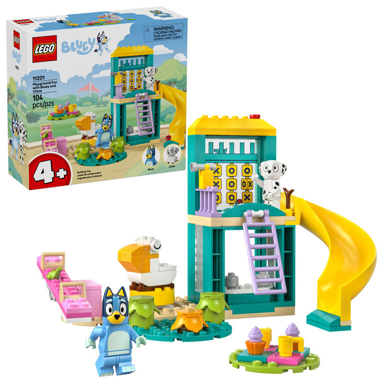 LEGO Bluey Playground Fun with Bluey and Chloe - Building Toy for Kids, Girls, and Boys 4+ - 11201