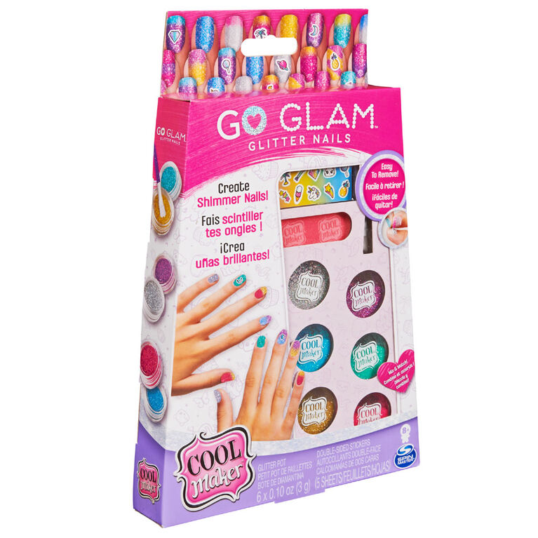 Cool Maker, GO GLAM Glitter Nails DIY Activity Kit for 5 Manicures