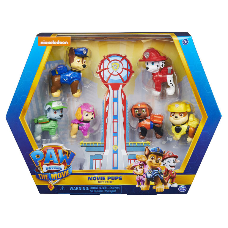 PAW Patrol, Gift Pack Movie Pups avec 6 figurines à collectionner