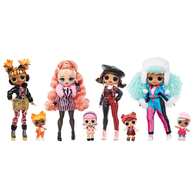 L.O.L. Surprise! O.M.G. Winter Chill Icy Gurl Fashion Doll & Brrr B.B. Doll with 25 Surprises
