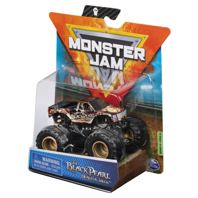 Monster Jam, Official Black Pearl Monster Truck, Die-Cast Vehicle, Arena Favorites Series, 1:64 Scale