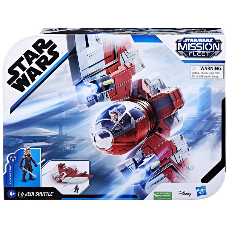 Star Wars Mission Fleet T-6 Jedi Shuttle, 2.5 Inch-Scale Ahsoka Action Figure Set