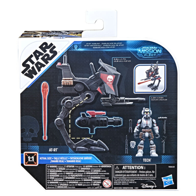 Star Wars Mission Fleet Expedition Class Tech (Bad Batch) AT-RT Ambush 2.5-Inch-Scale Figure and Vehicle Set