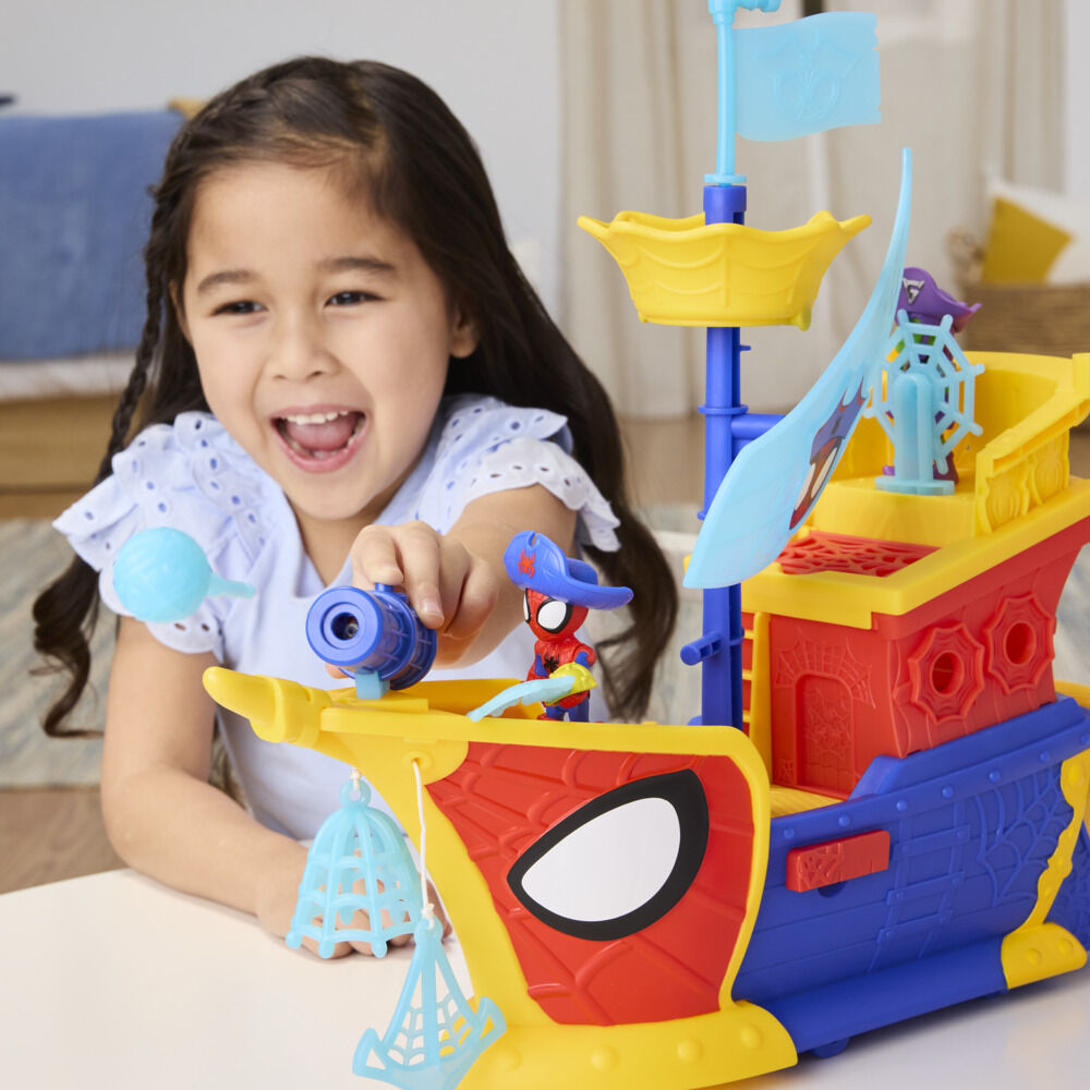 Marvel Spidey and his Amazing Friends Water-Webs Webs Ahoy Bubble Pirate Ship Toy
