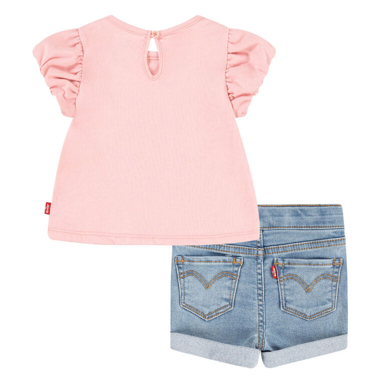 Levi's Sun Top and Shorts Set - Quartz Pink
