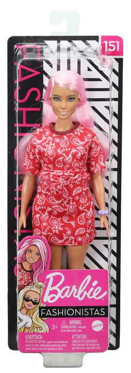 Luncheon etiquette climax Barbie Fashionistas Doll #151 with Long Pink Hair & Red Paisley Outfit |  Toys R Us Canada
