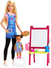 Coffret de jeu Barbie Professeure d'art avec poupée blonde, poupée tout-petit, éléments de jeu artistiques jouets