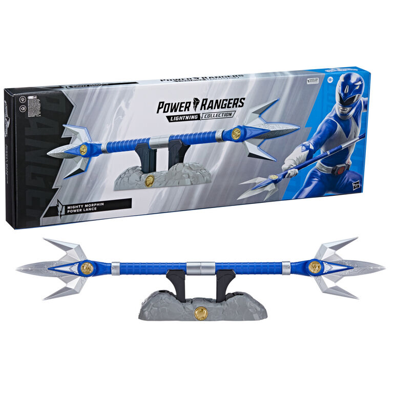 Power Rangers Lightning Collection Mighty Morphin Blue Ranger Power Lance Premium Roleplay Cosplay Collectible Billy Cranston MMPR