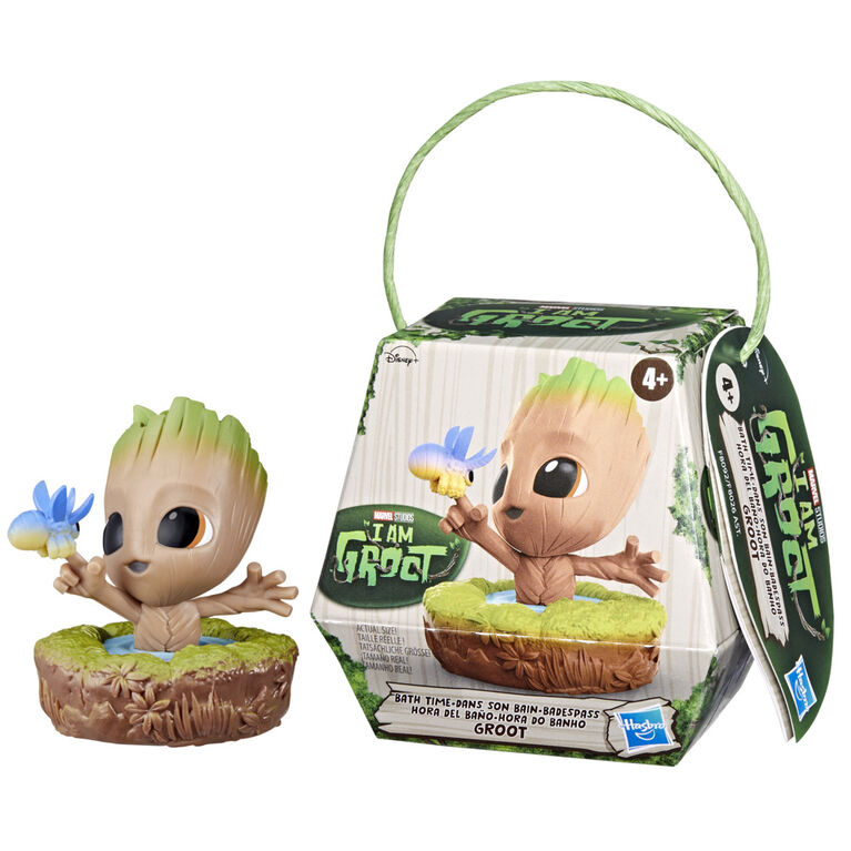 Marvel I Am Groot Collection, mini figurine Groot dans son bain, jouet de  super-héros, jouets Marvel