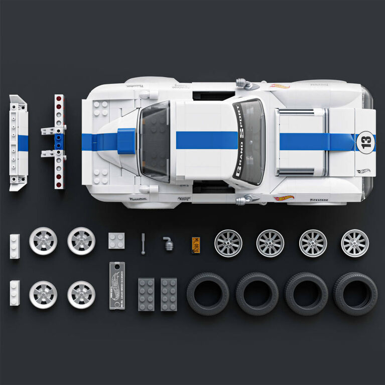 Mattel Brick Shop Hot Wheels Corvette Grand Sport Building Toy Kit (918 Pieces), for Collectors