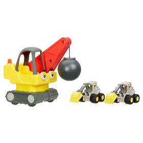 Let's Go Cozy Coupe 3pk Construction Mini Push and Play Vehicle