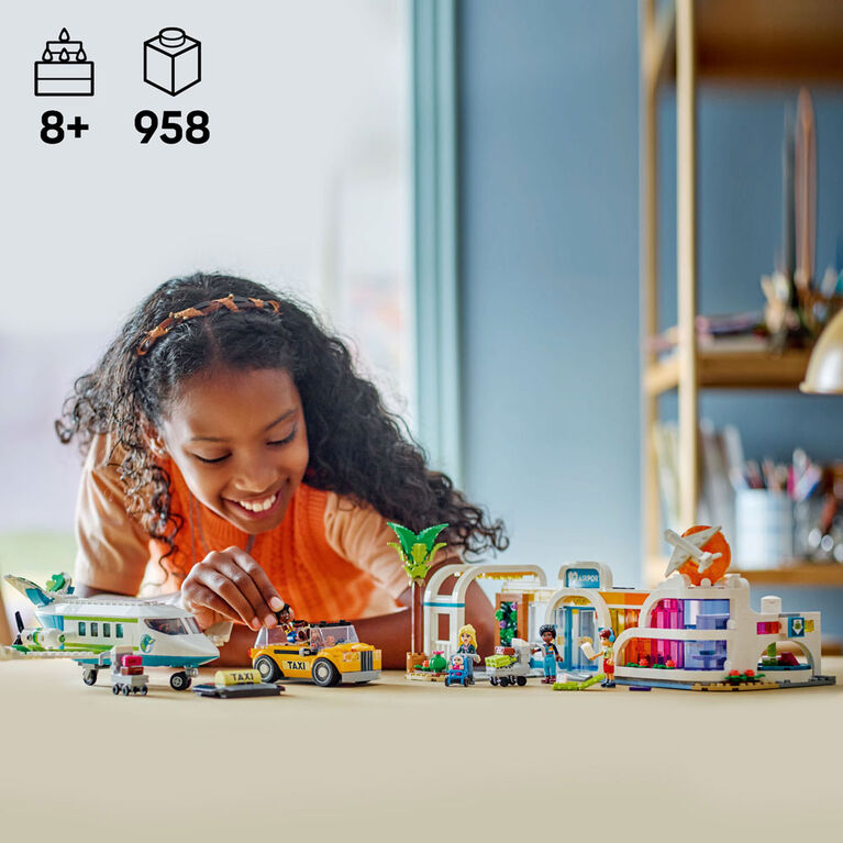 LEGO Friends Heartlake City Airport and Airplane Building Toy - Pretend Play Set with 7 Minidolls - 42656
