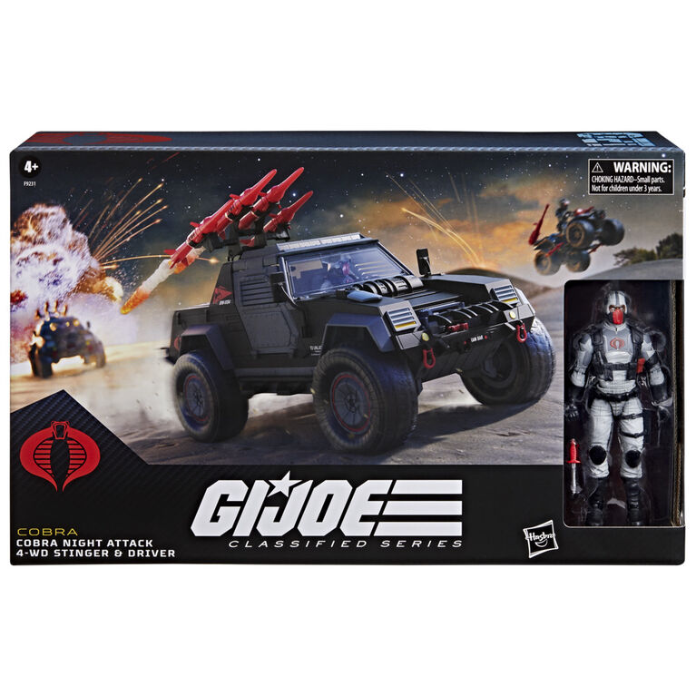 G.I. Joe Classified Series #120, Cobra Night Attack 4-WD Stinger & Driver Action Figure & Vehicle