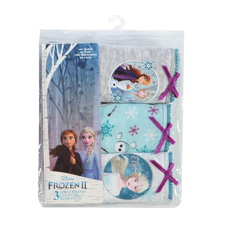 Disney Underwear Girls Knit 3 pk Frozen II - Size 2