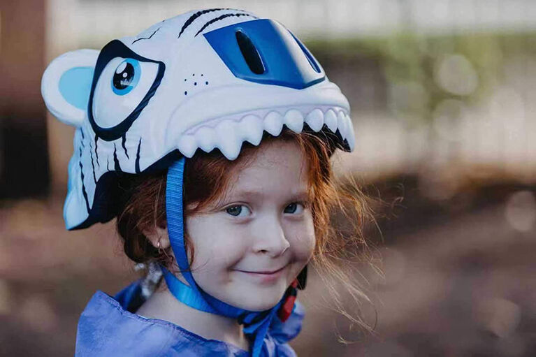 Animiles 3-D kids helmet White Tiger one size fits ages 3-8 - English Edition