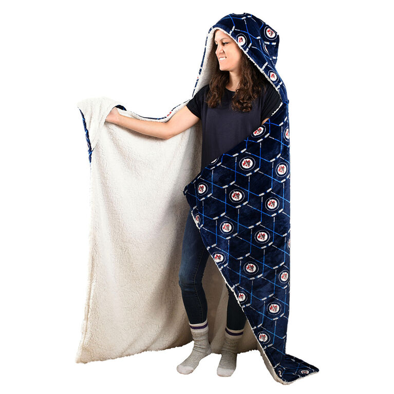 NHL Winnipeg Jets Hooded Wearable Throw Blanket, 50" x 70" Toys R Us Canada