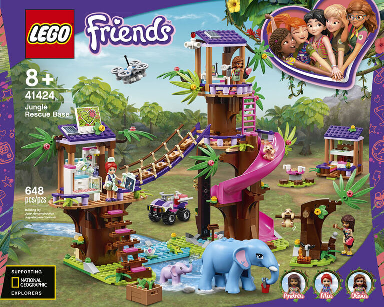 LEGO Friends La base de sauvetage dans la jungle 41424 (648 pièces)