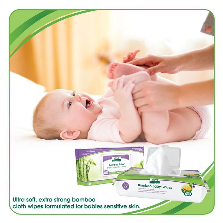 Aleva Naturals Bamboo Wipes 80 count