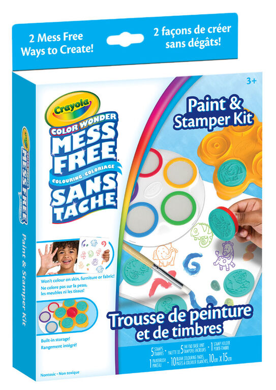 Trousse de peinture et de tampons sans dégâts Color Wonder de Crayola