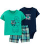 Carter's 3-Piece Monster Diaper Cover Set - Turquoise/Navy, Newborn