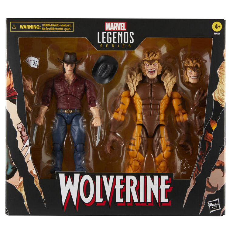 Marvel Legends Series, Logan contre Sabretooth, figurines Wolverine