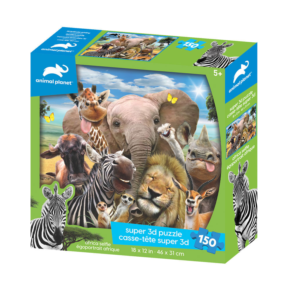 Elephants 150pc Prime 3D Effect Animal Planet Jigsaw Puzzle 